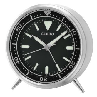 Seiko Mai T Aluminum Bedside Alarm Clock QXE065K
