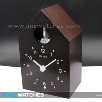 Seiko Cuckoo Electronic Bird Sound Wooden Clock QXH070B