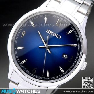 SEIKO Quartz Blue Dial Stainless Steel Mens Watch SGEH89P1