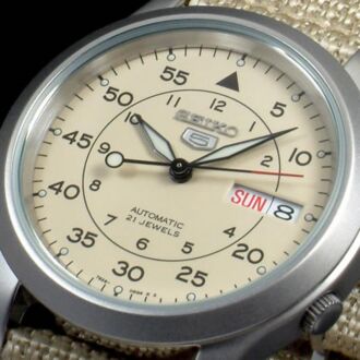 Seiko 5 Military Automatic Watch See-thru Back Nylon SNK803K2