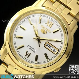 SEIKO 5 Automatic Gold Stainless Steel Watch SNKK84K1