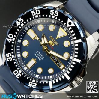 Seiko 5 Automatic Navy Blue Monster Resin 100M Sport Watch SRP605J2, SRP605