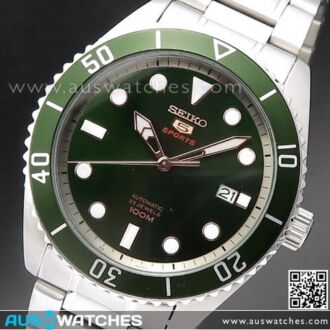 Seiko 5 Automatic Green Dial Stainless Steel Men Watch SRPB93K1, SRPB93