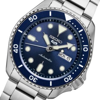 Seiko 5 Sports Blue Dial Stainless Steel 100M Automatic Watch SRPD51K1, SRPD51