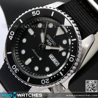 Seiko 5 Sports Black Silicone Strap 100M Automatic Watch SRPD55K3, SRPD55