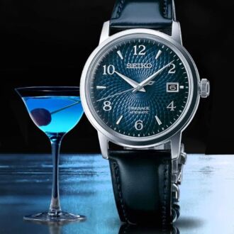 Seiko Presage Cocktail Time Manhattan Blue Automatic Watch SRPE43J1