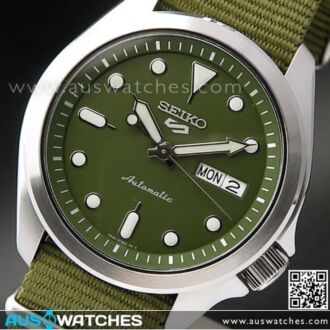 Seiko 5 Sports Green Dial Nylon Strap Automatic Watch SRPE65K1