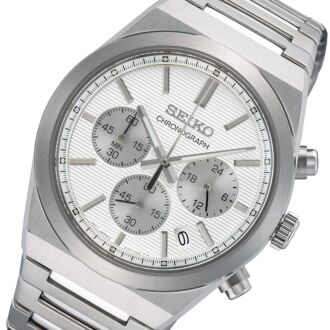 Seiko Chronograph Silver Dial Stainless Steel MEns's Watch SSB451P1