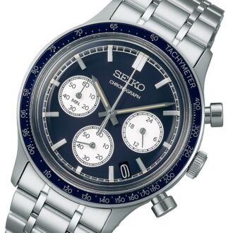 Seiko Mens Chronograph Watch with Blue Dial Quartz Watch SSB477P1