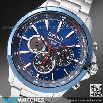 Seiko Solar Chronograph Tachymeter Mens Watch SSC495P1, SSC495