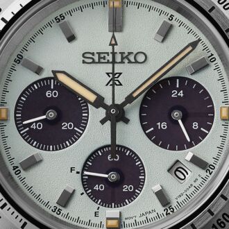 Seiko Prospex Speedtimer Youngtimer Pale Pink Sapphire Glass Watch SSC963P1