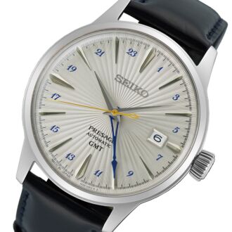 Seiko Presage Cocktail Time Automatic Silver Bullet GMT Watch SSK049J1, SSK049