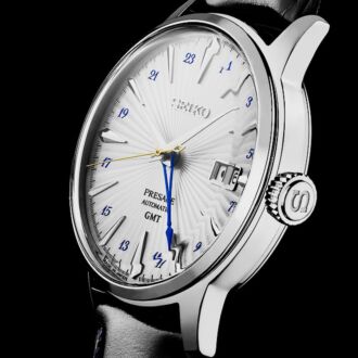 Seiko Presage Cocktail Time Automatic Silver Bullet GMT Watch SSK049J1, SSK049