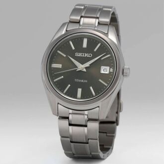 Seiko Titanium Quartz Classic Sapphire Men's Watch SUR375P1