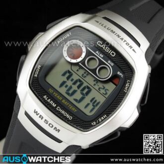 Casio Alarm 50M 10 Year battery Digital Watch W-210-1AV, W210