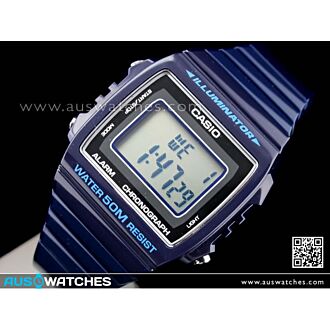 Casio Unisex Alarm Stopwatch Dark Blue Watch W-215H-2AV, W215H