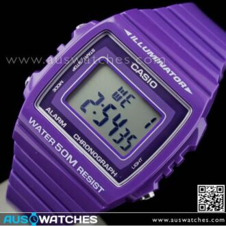 Casio Unisex Alarm Stopwatch Purple Watch W-215H-6AV, W215H