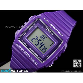 Casio Unisex Alarm Stopwatch Purple Watch W-215H-6AV, W215H