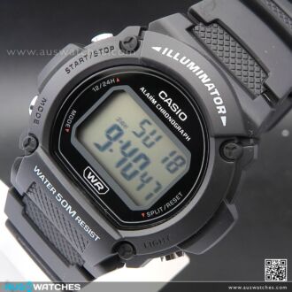 Casio Digital Alarm Watch W-219H-1AV, W219H