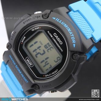 Casio Digital Alarm Watch W-219H-2A2, W219H