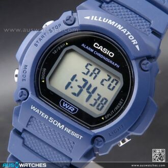 Casio Digital Alarm Watch W-219H-2AV, W219H