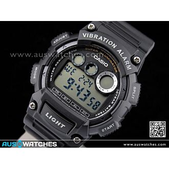 Casio Men's 10-Year Battery Digital Vibration Alarm Watch - W-735H