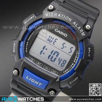 Casio Vibration Alarm 100M Digital Watch W-736H-2AV, W736H