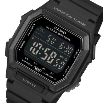 Casio Vibration Alarm 100M Digital Watch W-738H-1B, W738H