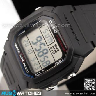 Casio Mens Multi Alarm Digital Watch W-800H-1AV, W800H