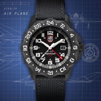 Luminox F-117 Nighthawk GMT 44mm CARBONOX pilot's watch XA.6441