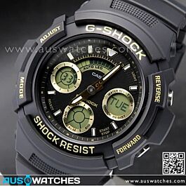 Casio G Shock Black and Gold Analog Digital 200m Watch AW 591GBX 1A9 AW591GBX AUSwatches
