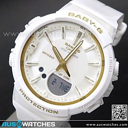 【ほぼ未使用】BABY-G STEP TRACKER ホワイト Casio Baby-G Step Tracker Analogue Digital White Gold Watch