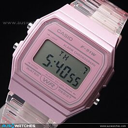 BUY Casio Transparent Pink Digital Unisex Watch F-91WS-4D