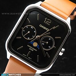 BUY Casio Quartz Moonphase Leather Strap Mens Watch MTP-M305L-1AV