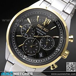 BUY Seiko Chronograph Black Gold 100M Mens Watch SSB156P1, SSB156 - Buy  Watches Online | SEIKO AUS Watches