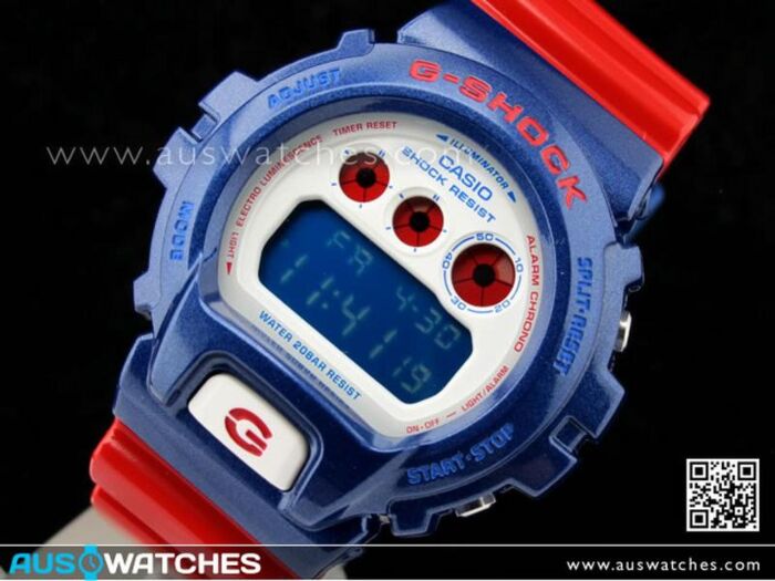 BUY Casio G-Shock Red & Blue 200M Sport Watch DW-6900AC-2