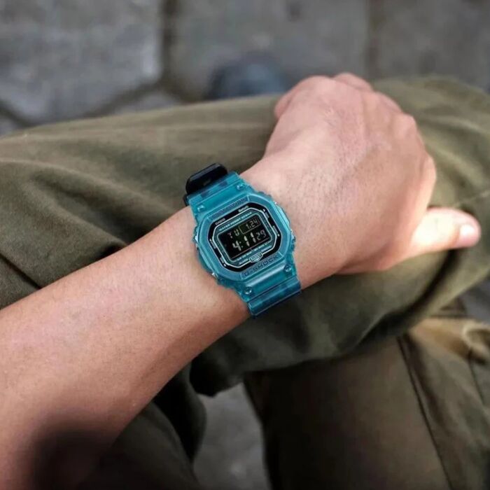 Casio G-Shock Transparent Blue Bluetooth Digital Watch DW-B5600G-2