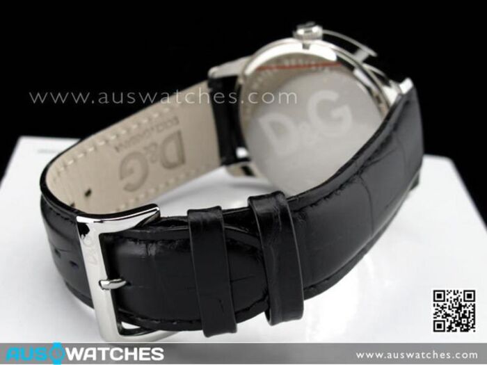 BUY D G Twin Tip Black Leather Strap Mens Watch DW0696 Buy Watches Online D G AUS Watches