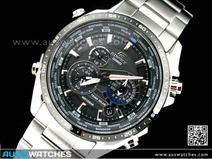 BUY Casio Edifice Solar Chronograph 5 Motors EQS 500DB 1A1 EQS500DB Buy Watches Online CASIO AUS Watches
