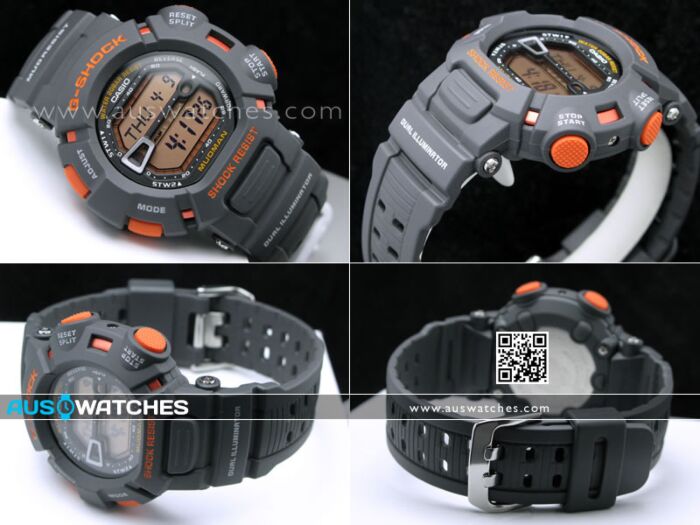 G-SHOCK ジーショック MUD MAN腕時計 G-9000MX Casio G-Shock Mudman Red G-9000MX-4D 3031 200M 46mm Honda