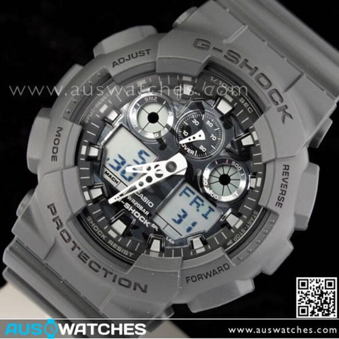 BUY Casio G-Shock Camouflage Gray Analog Digital Display Watch GA-100CF-8A,  GA110BC Buy Watches Online CASIO AUS Watches