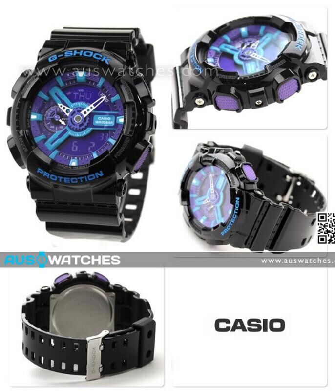 BUY Casio G Shock Hyper Colors Analog Digital Display Watch GA 110HC 1A GA110HC Buy Watches Online CASIO AUS Watches