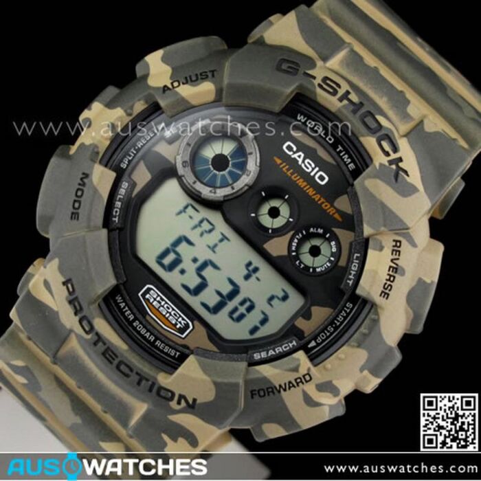 BUY Casio G-SHOCK Camouflage Sport Watch GD-120CM-5, GD120CM Watches Online | CASIO AUS Watches