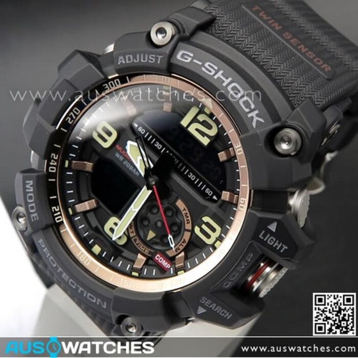 Casio G Shock Mudmaster Master of G Twin Sensor Sport Watch GG 1000RG 1A GG1000RG AUSwatches