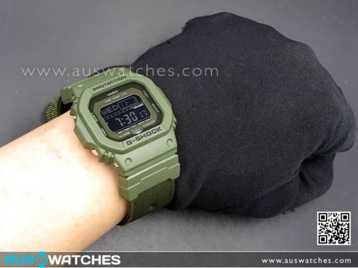 Casio G Shock G Lide Double Stopwatch Nylon Band Watch GLS 5600CL 3 GLS5600CL AUSwatches