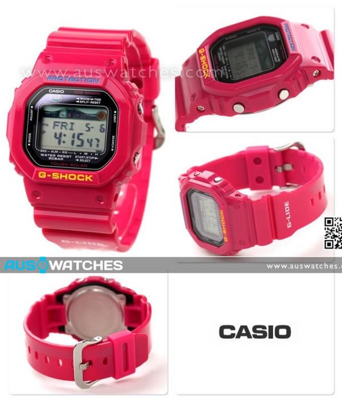 CASIO カシオ G-SHOCK G-LIDE GRX-5600A 電波ソーラー デイデイト カレンダー ピンク 腕時計 デジタル G-ライド サーフィン スポーツモデル 定番人気，得価 ジャンクG-SHOCK&frasl;Gショック スクエア G-5600A &frasl;000