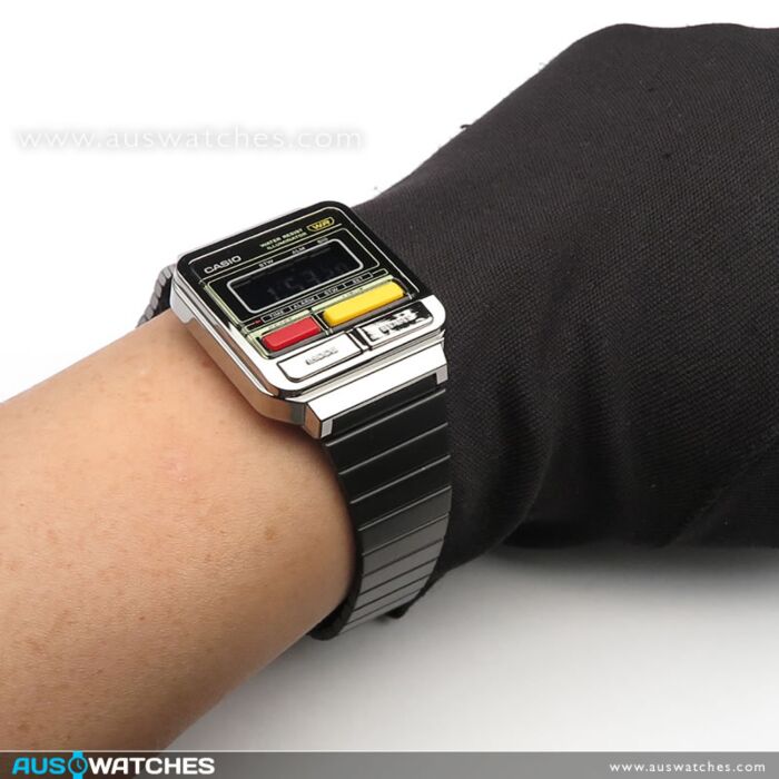 BUY Casio Retro-Inspired Grey Ion Plated Digital Watch A120WEGG-1B