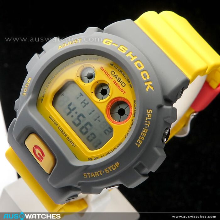 G-SHOCK DW-6900Y-9DR 海外仕様 イエロー/グレー G-SHOCK、90年代イメージのカラー復活 イエロー・グレー