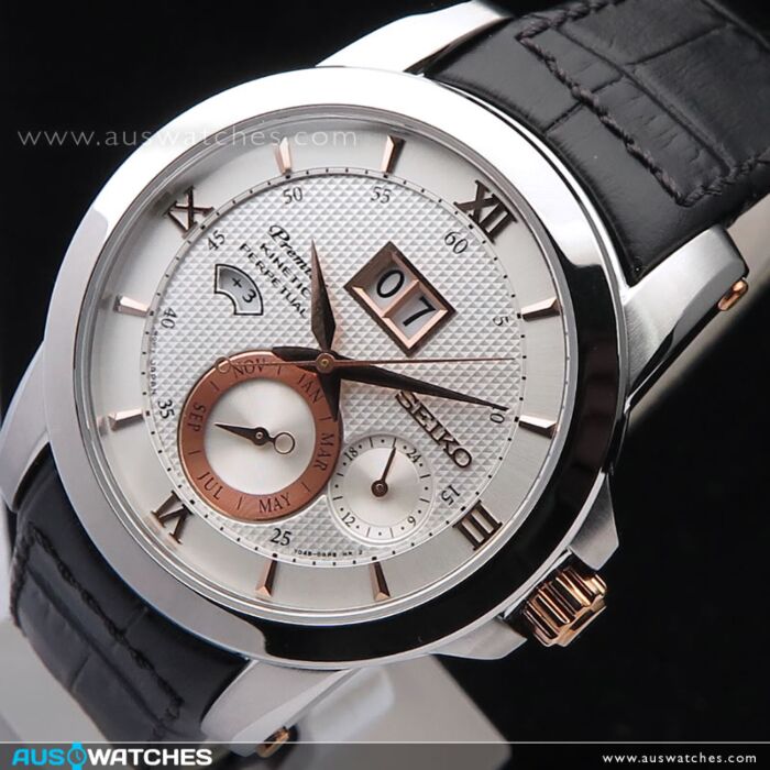 BUY Seiko Premier Kinetic Perpetual Sapphire Mens Watch SNP134P1 SEIKO Watches Online AUS Watches