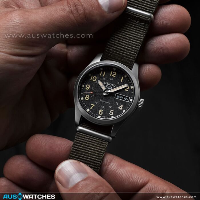 Seiko 5 Automatic Field Mid Size Military NATO Band Watch SRPJ85K1